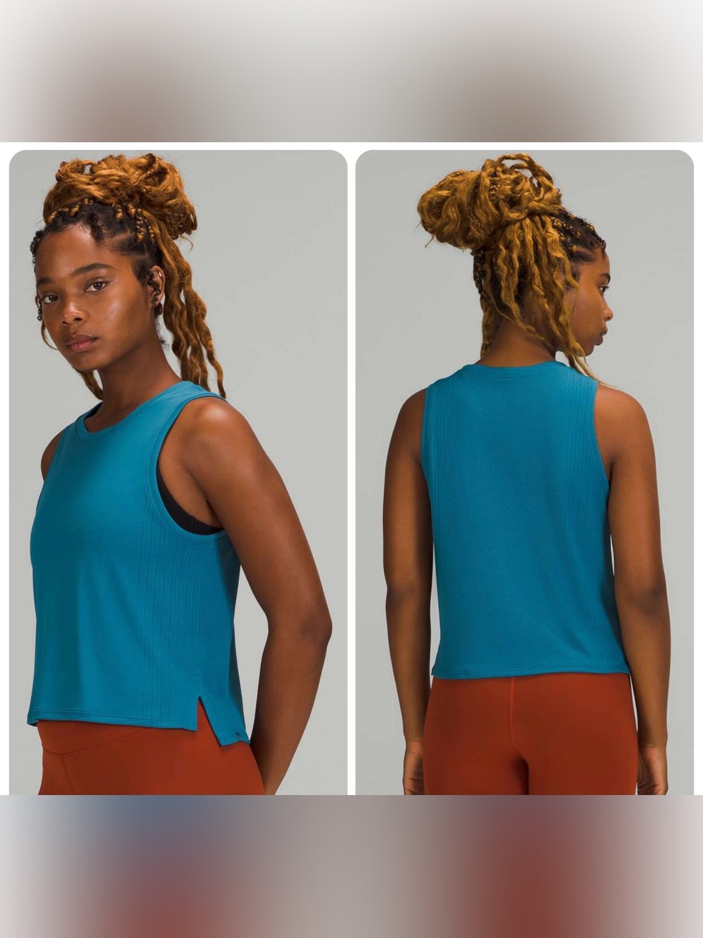 Lululemon Train to Be Tank Turquoise Tide Relaxed Fit size M